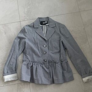 Moschino love Black and White Checkered Blazer